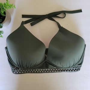 Shade & Shore Olive Green Bikini Top 38DD